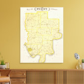 Kaart van Perry County Canvas Afdruk (Insitu (Woonkamer))