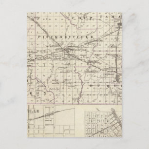 Kaart van Perry County, Nashville en Carmi