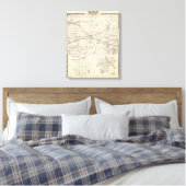 Kaart van Perry County, Nashville en Carmi Canvas Afdruk (Insitu (Slaapkamer))
