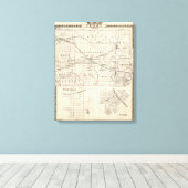 Kaart van Perry County, Nashville en Carmi Canvas Afdruk (Insitu (Houten vloer))