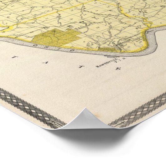 Kaart van Perry County Poster (Hoek)