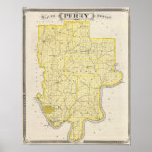 Kaart van Perry County Poster (Voorkant)