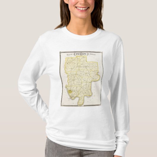 Kaart van Perry County T-shirt (Voorkant)