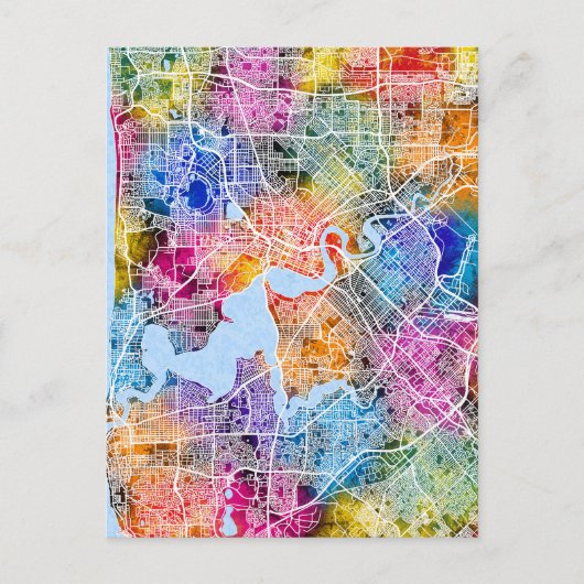 Kaart van Perth Australia (Voorkant)