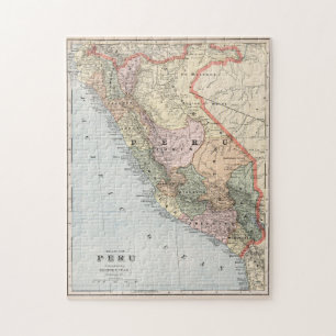  kaart van Peru (1901) Legpuzzel
