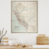  kaart van Peru (1903) Poster (Keuken)