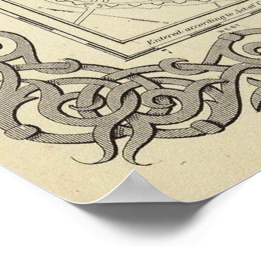  kaart van Peru en Bolivia (1856) Poster (Hoek)