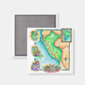 Kaart van Peru Magneet (Voorkant / Achterkant)