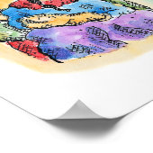 Kaart van Peru Poster (Hoek)