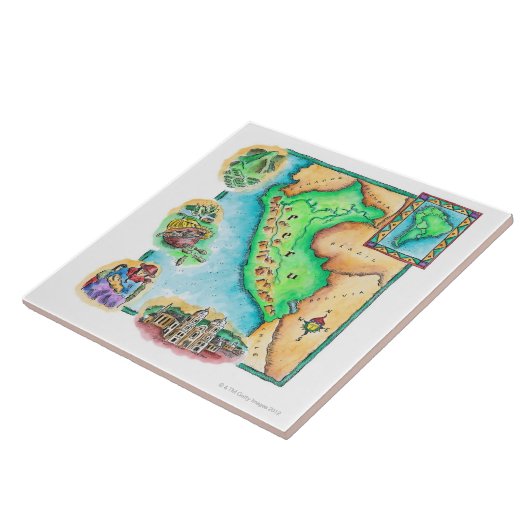 Kaart van Peru Tegeltje (Zijkant)