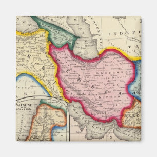 Kaart van Perzië, Turkije in Azië, Afghanistan Magneet