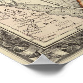 Kaart van Perzië, Turkije in Azië, Afghanistan Poster (Hoek)