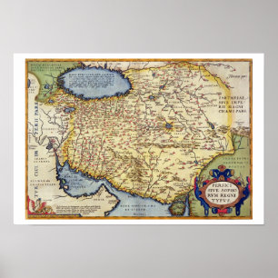 Kaart van Perzië, van het "Theatrum Orbis Terrarum Poster