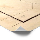  kaart van Petaluma CA (1877) Poster (Hoek)