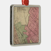 Kaart van Petaluma City 1877 Metalen Ornament (Rechts)