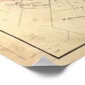 Kaart van Petaluma City 1877 Poster (Hoek)