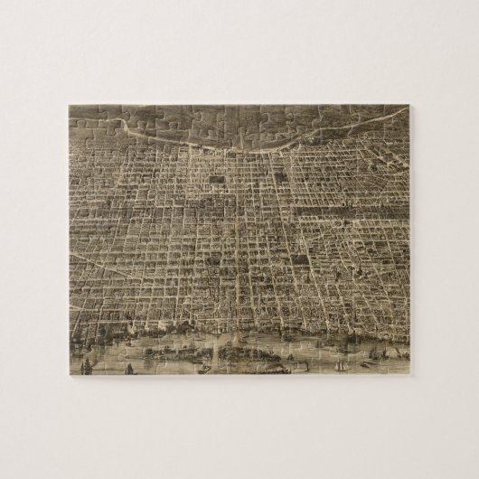  kaart van Philadelphia (1872) Legpuzzel (Horizontaal)
