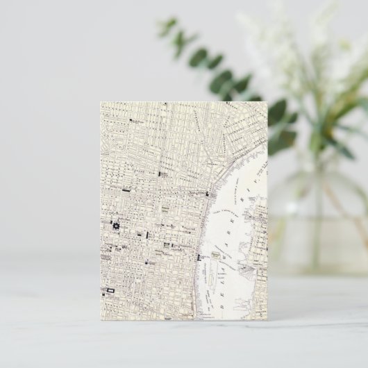  kaart van Philadelphia (1885) (Staand voorkant)