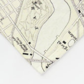  kaart van Philadelphia (1885) Fleece Deken (Hoek)