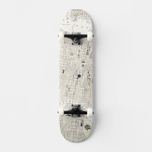 kaart van Philadelphia (1885) Persoonlijk Skateboard (Voorkant)