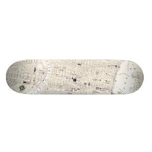  kaart van Philadelphia (1885) Persoonlijk Skateboard
