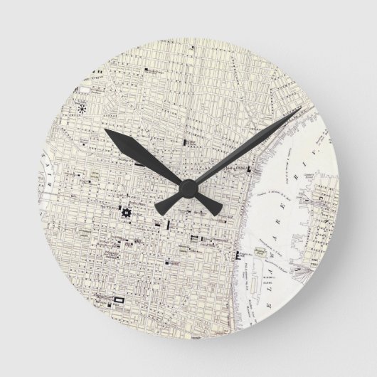  kaart van Philadelphia (1885) Ronde Klok (Voorkant)