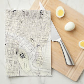  kaart van Philadelphia (1885) Theedoek (Quarter Fold)