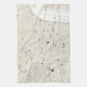  kaart van Philadelphia (1885) Theedoek (Verticaal)