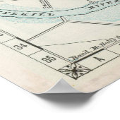 kaart van Philadelphia PA (1889) Poster (Hoek)