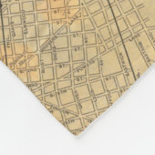  kaart van Philadelphia PA (1895) Fleece Deken (Hoek)