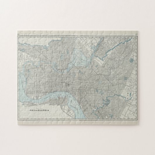 kaart van Philadelphia PA (1901) Legpuzzel (Horizontaal)