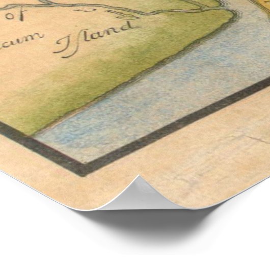  kaart van Philadelphia Pennsylvania (1750) Poster (Hoek)