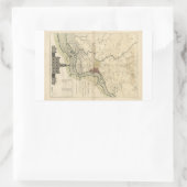 Kaart van Philadelphia Pennsylvania (1777) Rechthoekige Sticker (Tas)