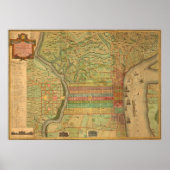  kaart van Philadelphia Pennsylvania (1802) Poster (Voorkant)