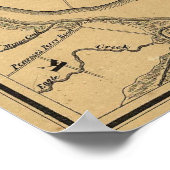  kaart van Philadelphia Pennsylvania (1857) Poster (Hoek)