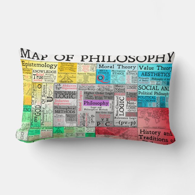 Kaart van Philosophy Pillow Kussen (Voorkant)