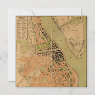 Kaart van Phnom Penh, Cambodja (circa 1920)