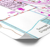  kaart van Phoenix Arizona (1952) 2 Poster (Hoek)