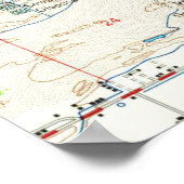  kaart van Phoenix Arizona (1952) 3 Poster (Hoek)