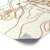 kaart van Phoenix Arizona (1952) Poster (Hoek)