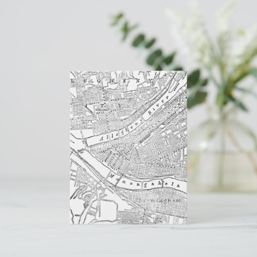  kaart van Pittsburgh (1885) (Staand voorkant)