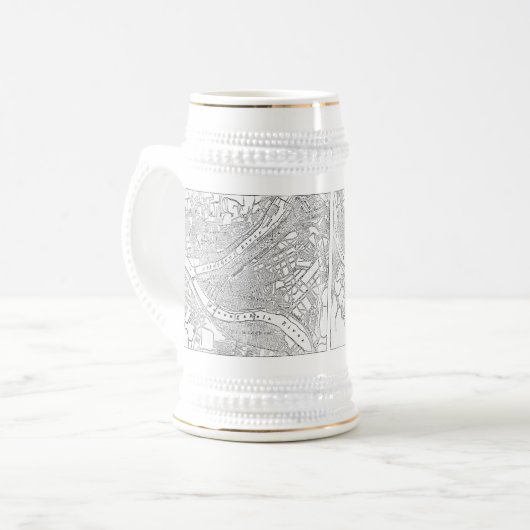 kaart van Pittsburgh (1885) Bierpul (Voorkant links)