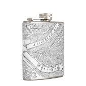  kaart van Pittsburgh (1885) Heupfles (Rechts)