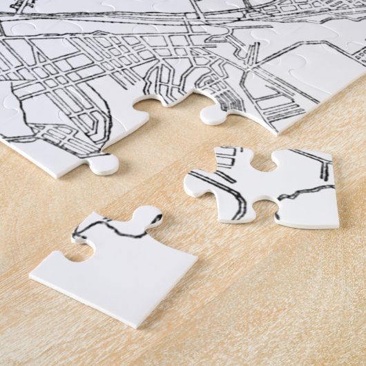  kaart van Pittsburgh (1885) Legpuzzel (Zijkant)