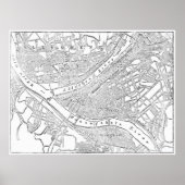  kaart van Pittsburgh (1885) Poster (Voorkant)