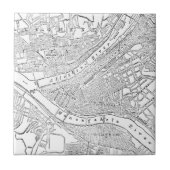  kaart van Pittsburgh (1885) Tegeltje (Voorkant)