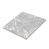 kaart van Pittsburgh (1885) Tegeltje (Zijkant)