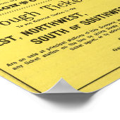 Kaart van Pittsburgh en Westerne spoorweg Poster (Hoek)