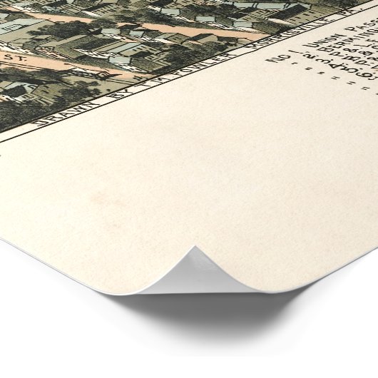 Kaart van Pittsburgh (Fowler) - 1902, BigMapBlog.c Poster (Hoek)