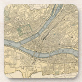  kaart van Pittsburgh PA (1891) Drankjes Onderzetter (Voorkant)